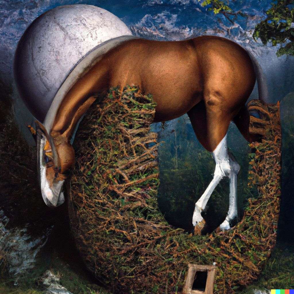 a horse, by Jacek Yerka
